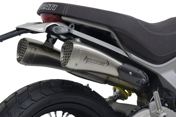 HP Corse Hydroform Corsa Short Slip-On Exhaust For Ducati Scrambler 1100
