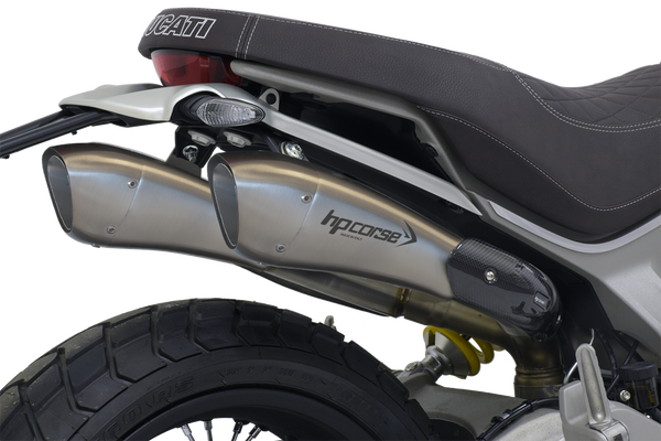 HP Corse Hydroform Short Slip-On Exhaust For Ducati Scrambler 1100