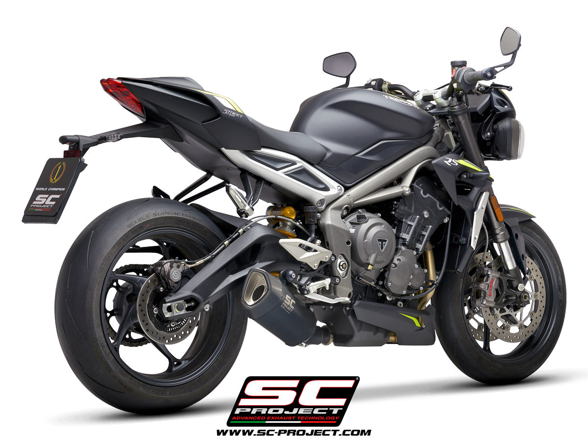 SC Project SC1-R Slip-On Exhaust for Triumph Street Triple RS 2020-22