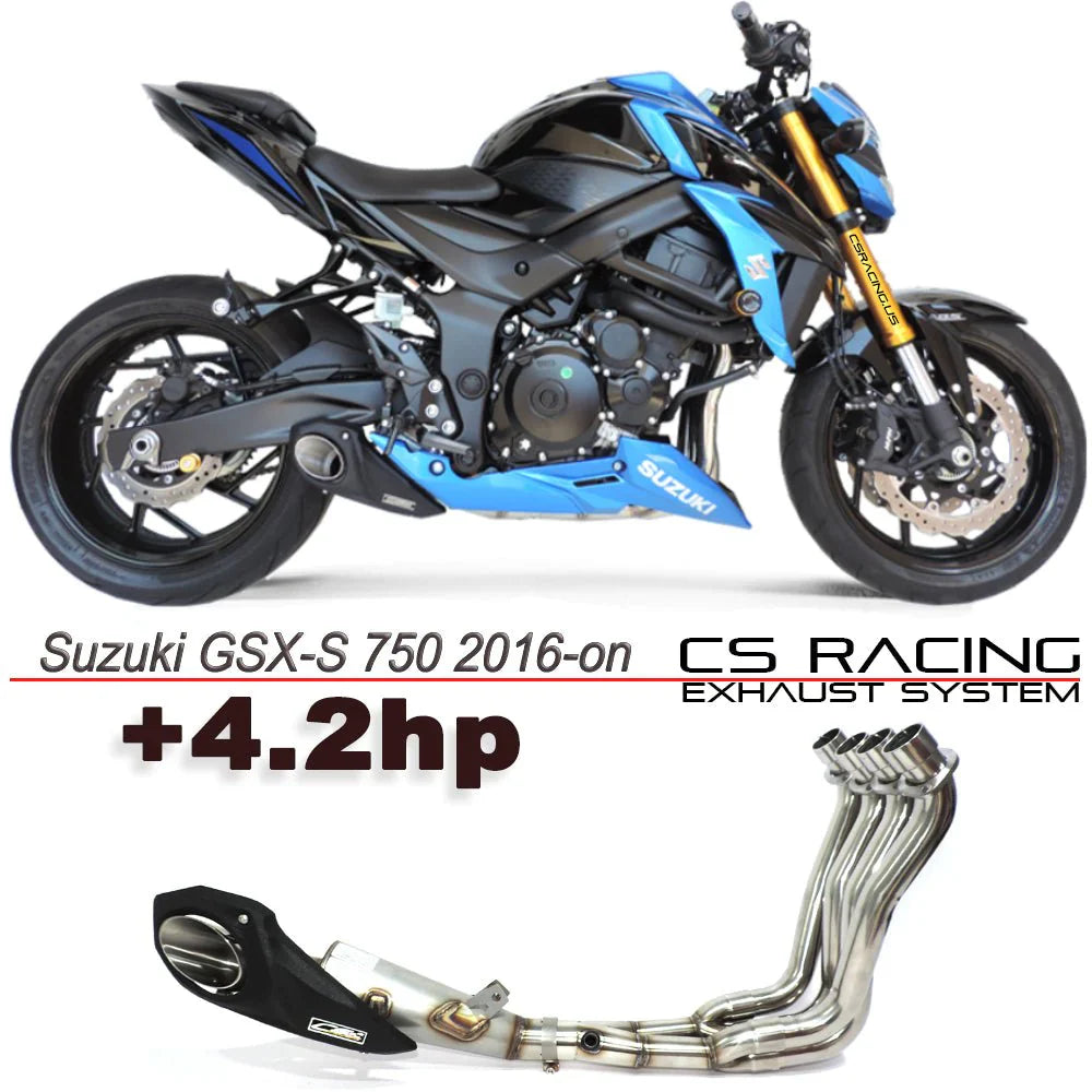 CS Racing Full Exhaust System for Suzuki GSX-S750 2016-23