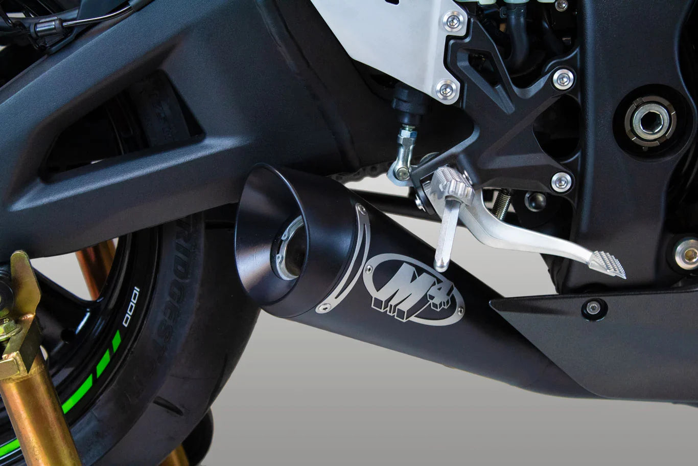 M4 Black GP19 Slip-On Exhaust for Kawasaki ZX-10R 2021-26