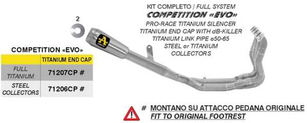 Arrow Competition Evo Full Titanium Exhaust System for BMW S1000RR 2025