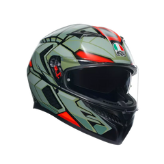 AGV K3 Decept Matt Black/Green/Red Helmet