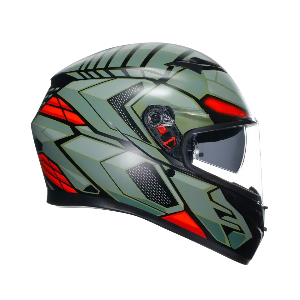 AGV K3 Decept Matt Black/Green/Red Helmet