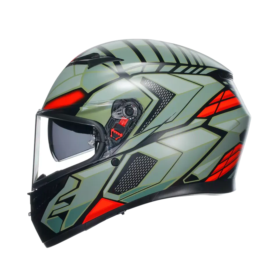 AGV K3 Decept Matt Black/Green/Red Helmet