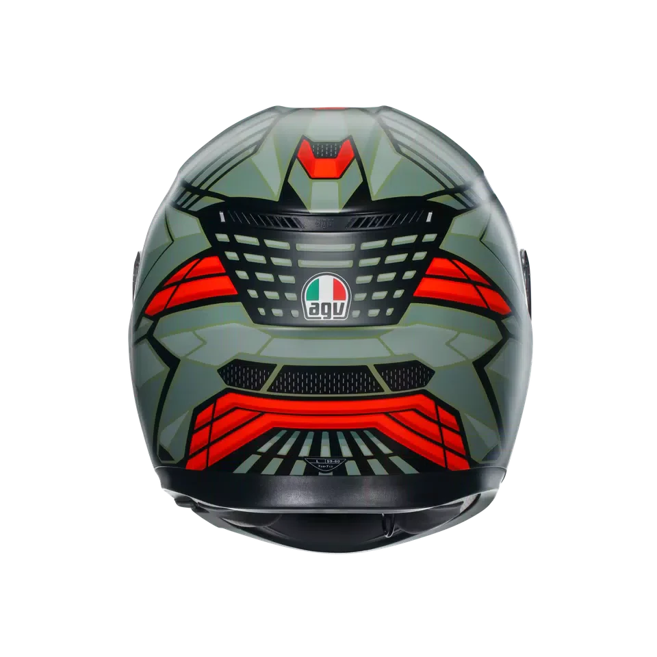AGV K3 Decept Matt Black/Green/Red Helmet