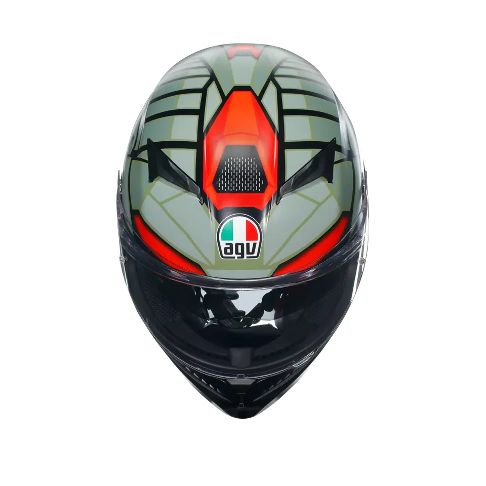 AGV K3 Decept Matt Black/Green/Red Helmet