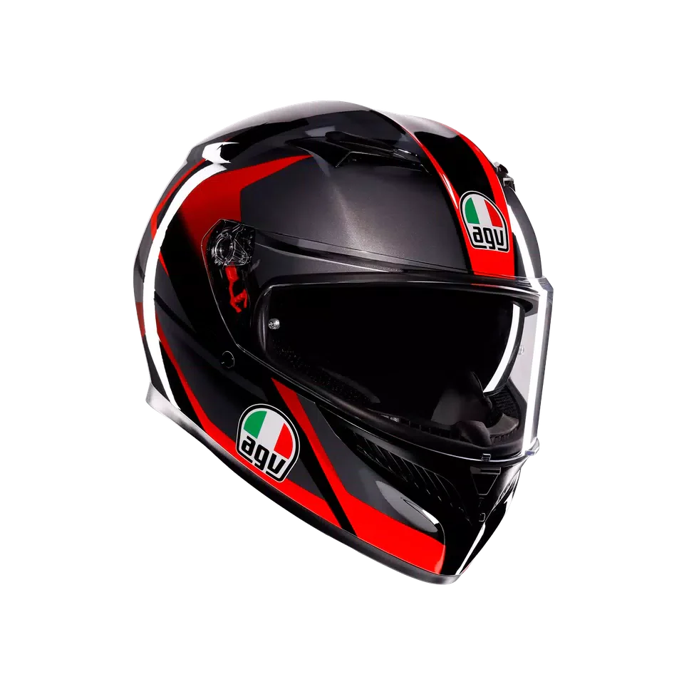 AGV K3 Striga Black/Grey/Red Helmet