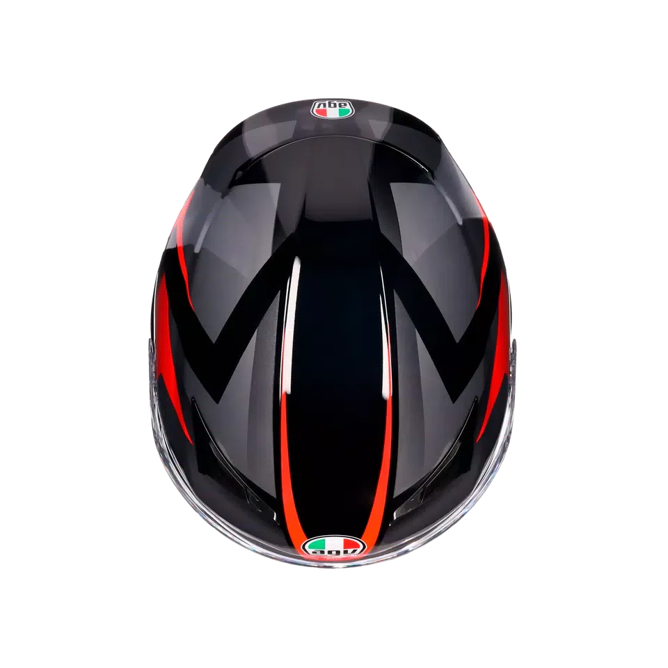 AGV K3 Striga Black/Grey/Red Helmet