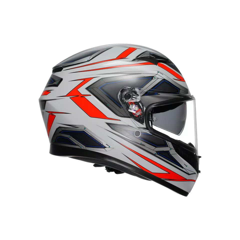 AGV K3 Space Matt White/Red Fluo Helmet