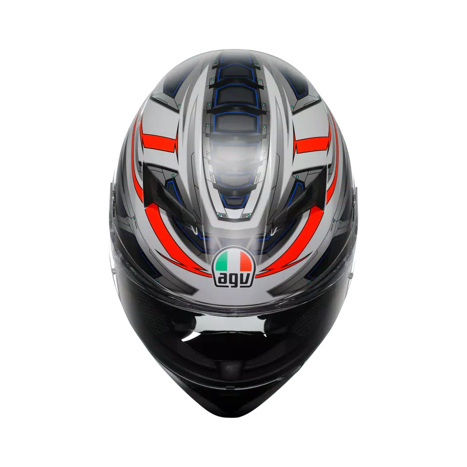 AGV K3 Space Matt White/Red Fluo Helmet