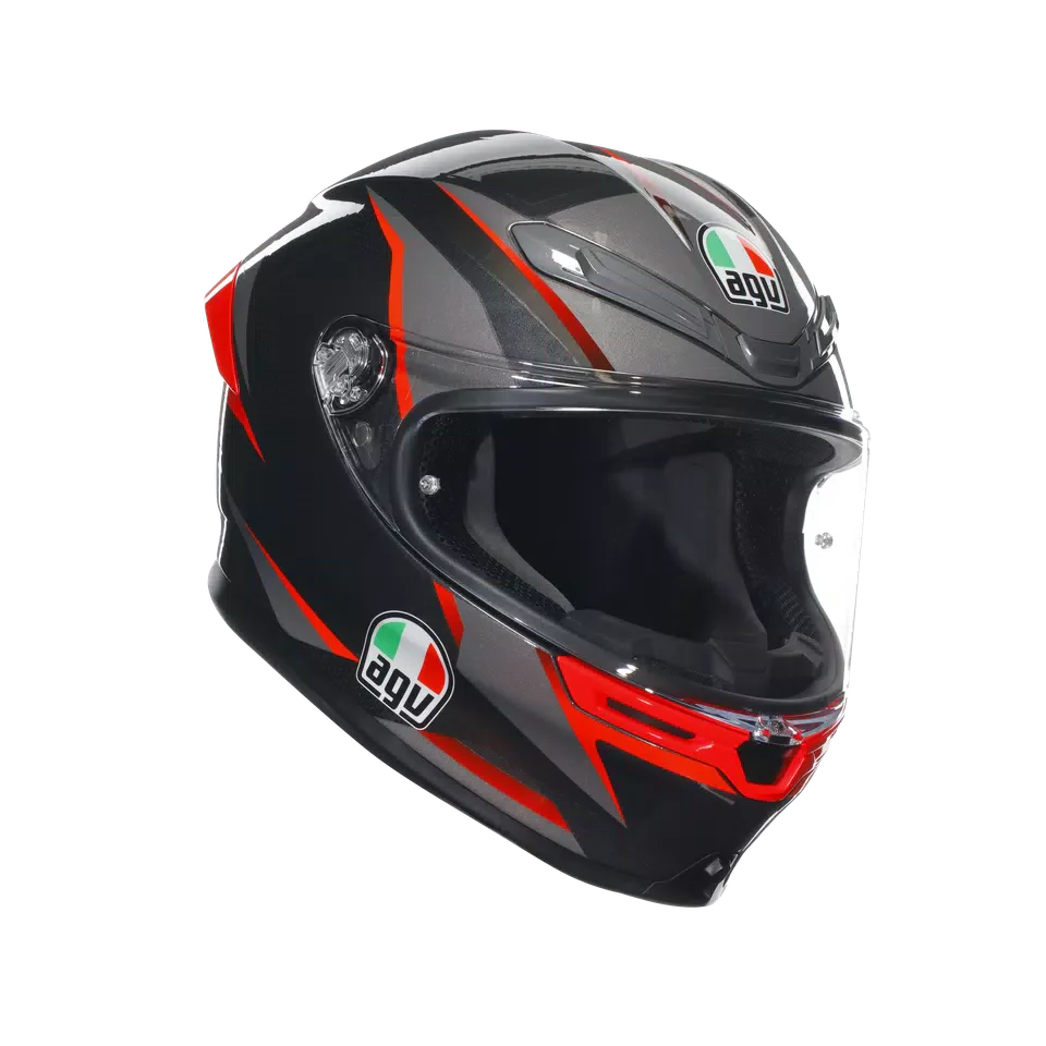 AGV K6 S Slashcut Black/Grey/Red Helmet