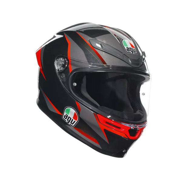 AGV K6 S Slashcut Black/Grey/Red Helmet