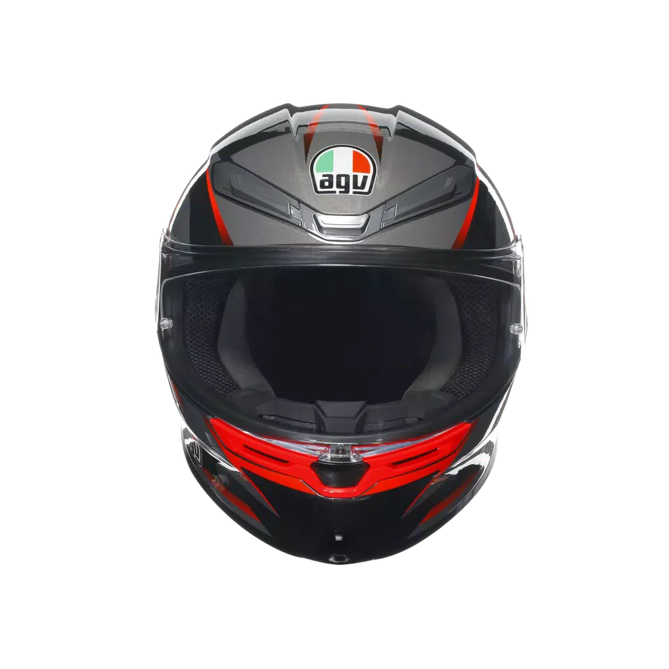 AGV K6 S Slashcut Black/Grey/Red Helmet