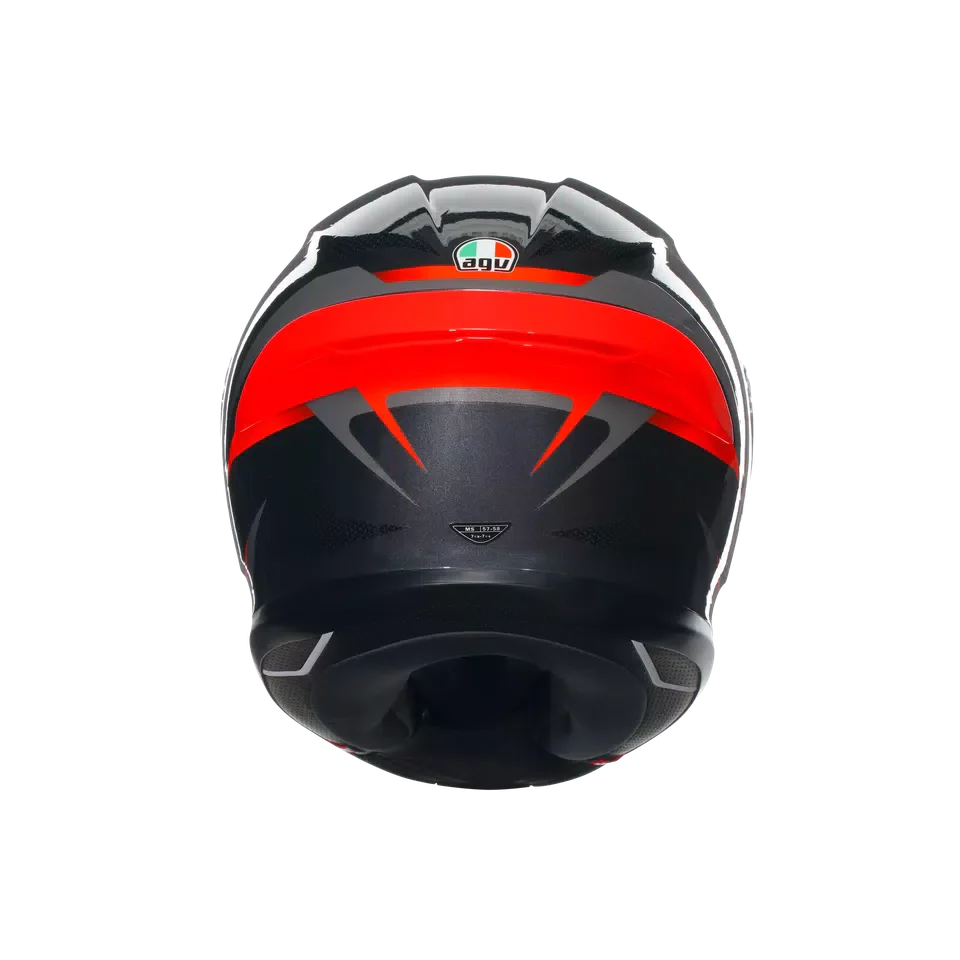 AGV K6 S Slashcut Black/Grey/Red Helmet