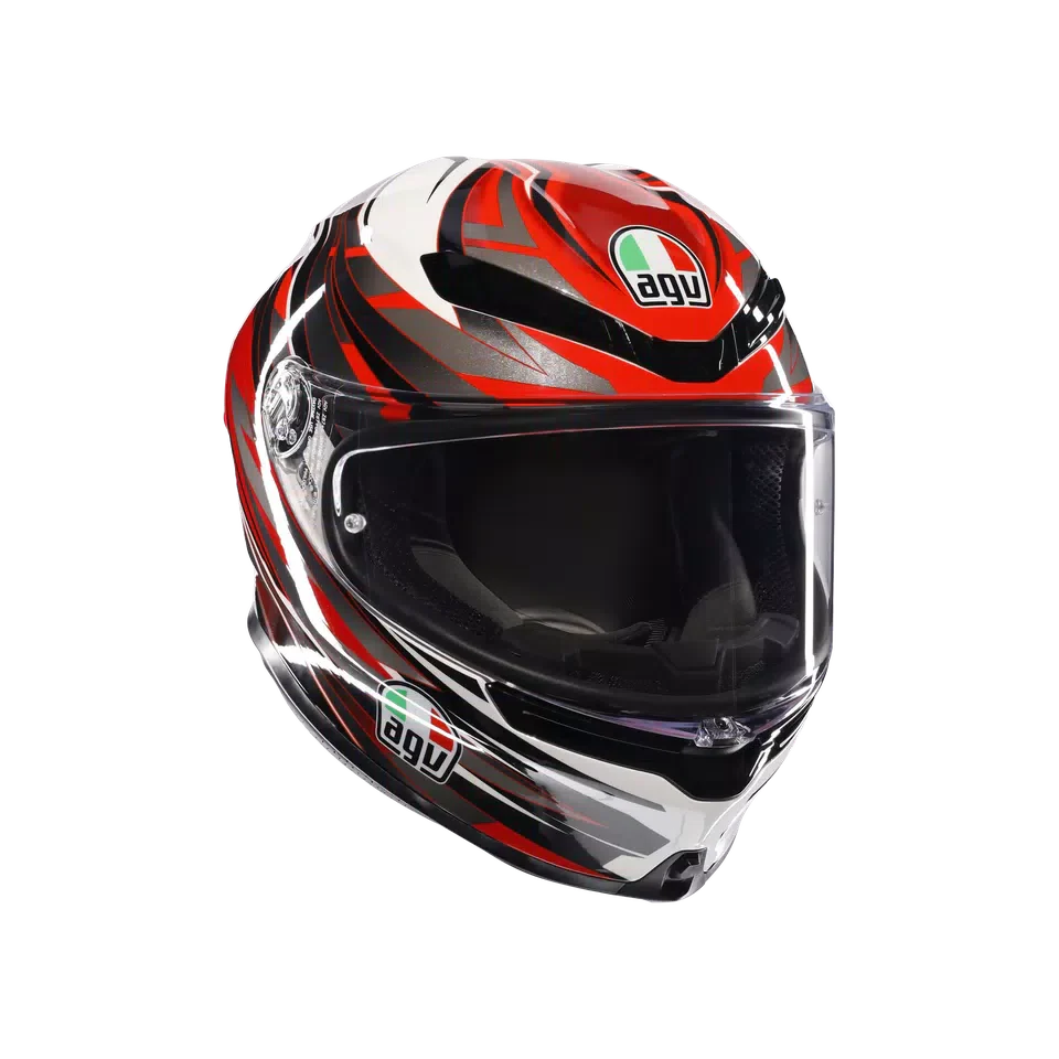 AGV K6 S Reeval White/Red/Grey Helmet