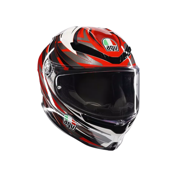 AGV K6 S Reeval White/Red/Grey Helmet