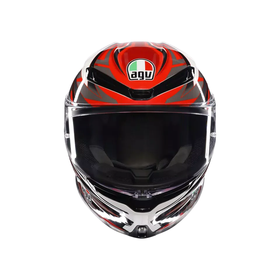AGV K6 S Reeval White/Red/Grey Helmet