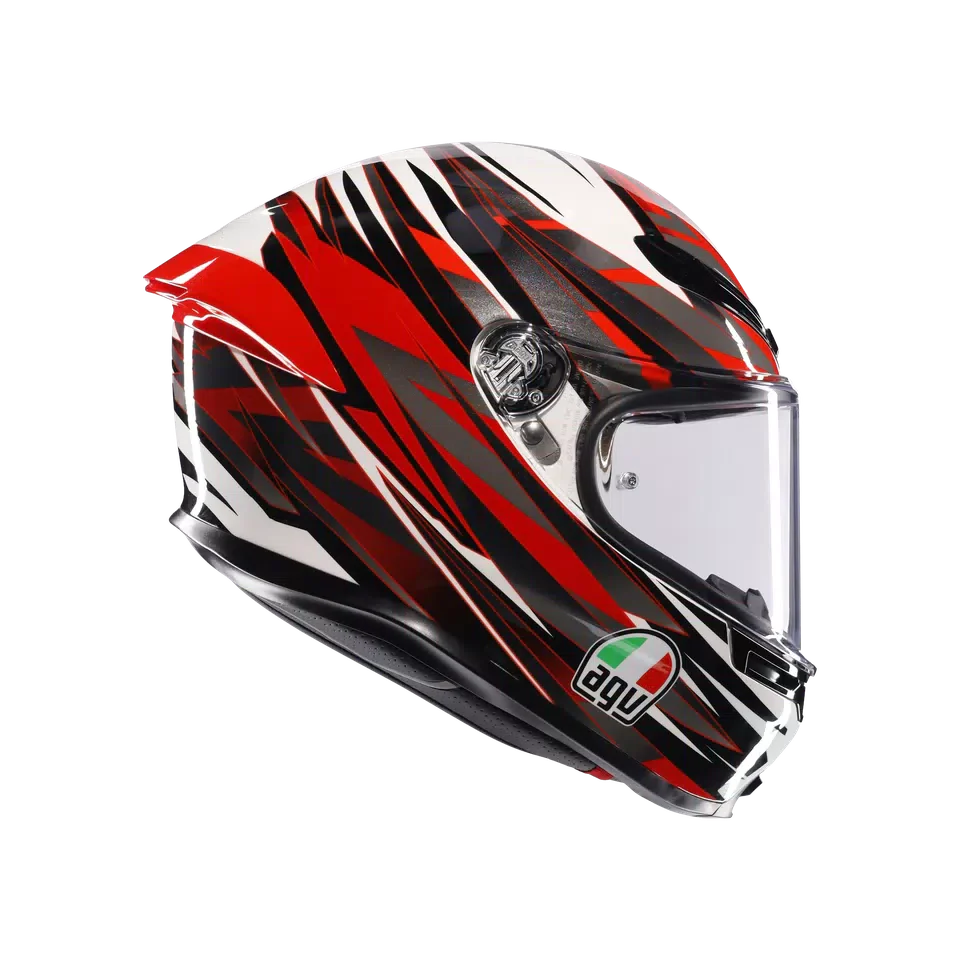 AGV K6 S Reeval White/Red/Grey Helmet