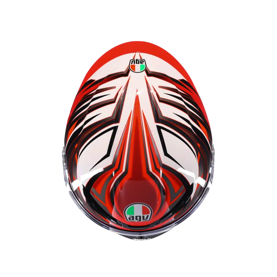 AGV K6 S Reeval White/Red/Grey Helmet