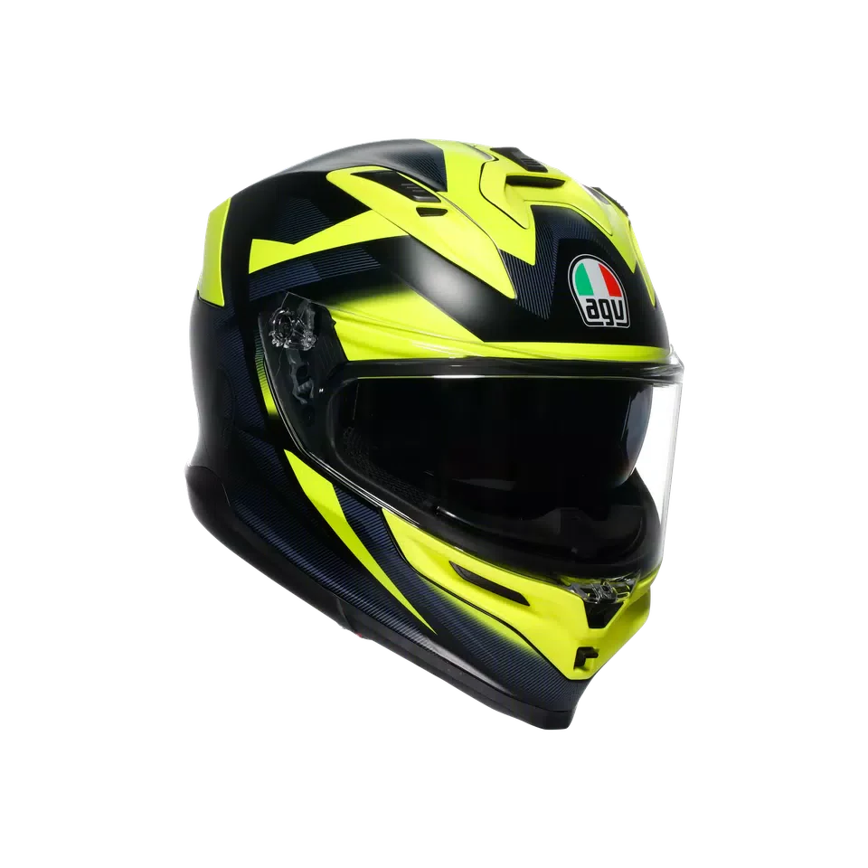 AGV K7 MPLK Glimpse Matt Black/Yellow Fluo Helmet