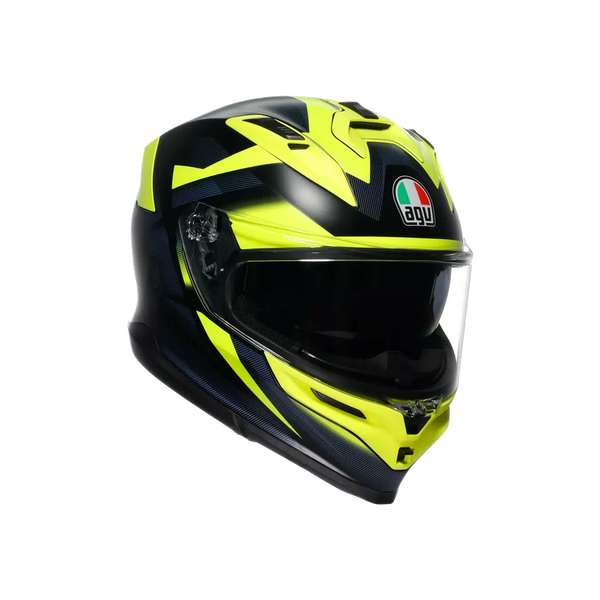 AGV K7 MPLK Glimpse Matt Black/Yellow Fluo Helmet