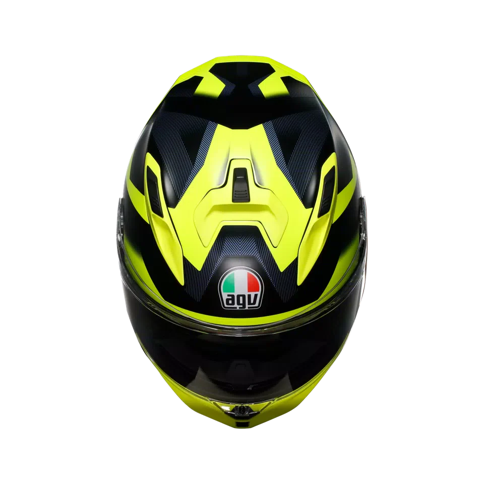 AGV K7 MPLK Glimpse Matt Black/Yellow Fluo Helmet