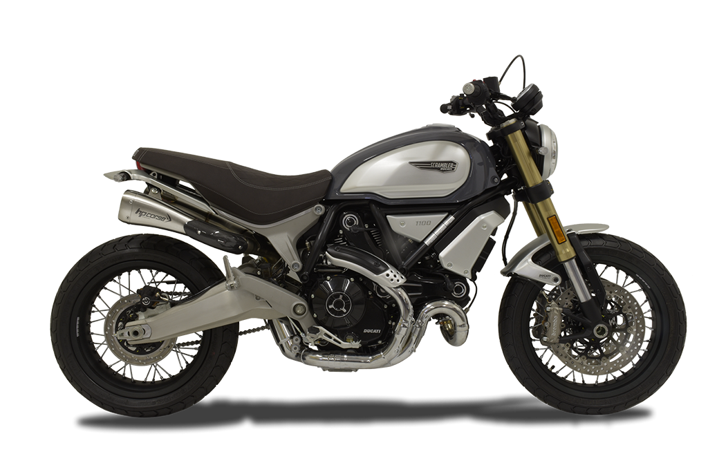 HP Corse Hydroform Corsa Short Slip-On Exhaust For Ducati Scrambler 1100