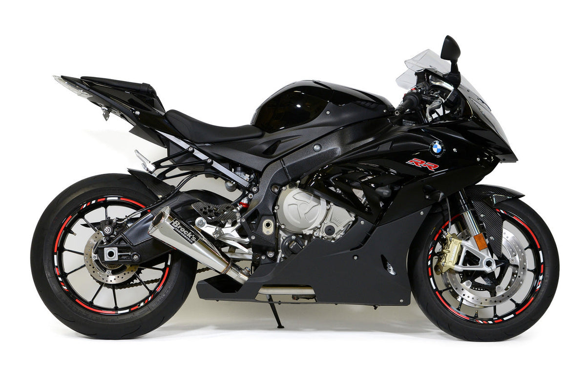 Brocks Alien Head 2 Full Exhaust System 14" Muffler for BMW S1000RR