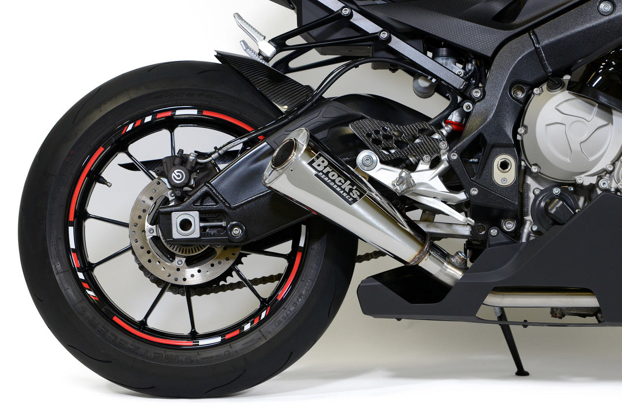 Brocks Alien Head 2 Full Exhaust System 14" Muffler for BMW S1000RR