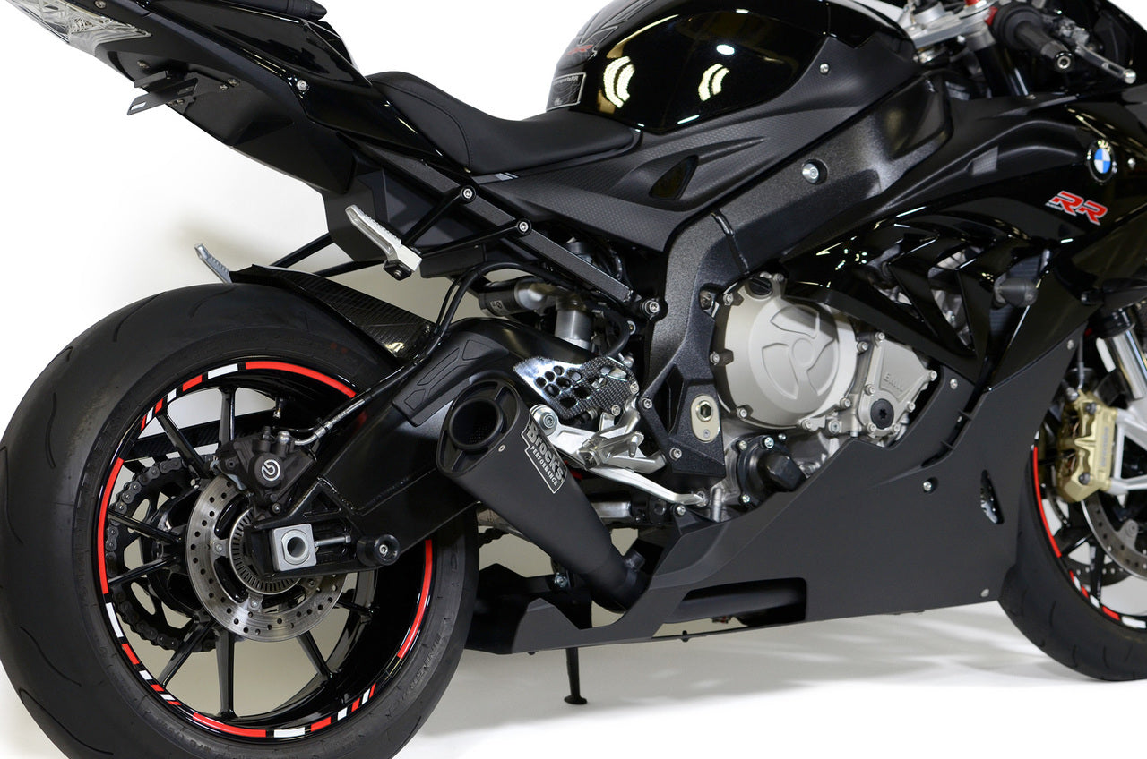 Brocks Alien Head 2 Full Exhaust System Black 14'' Muffler for BMW S1000RR