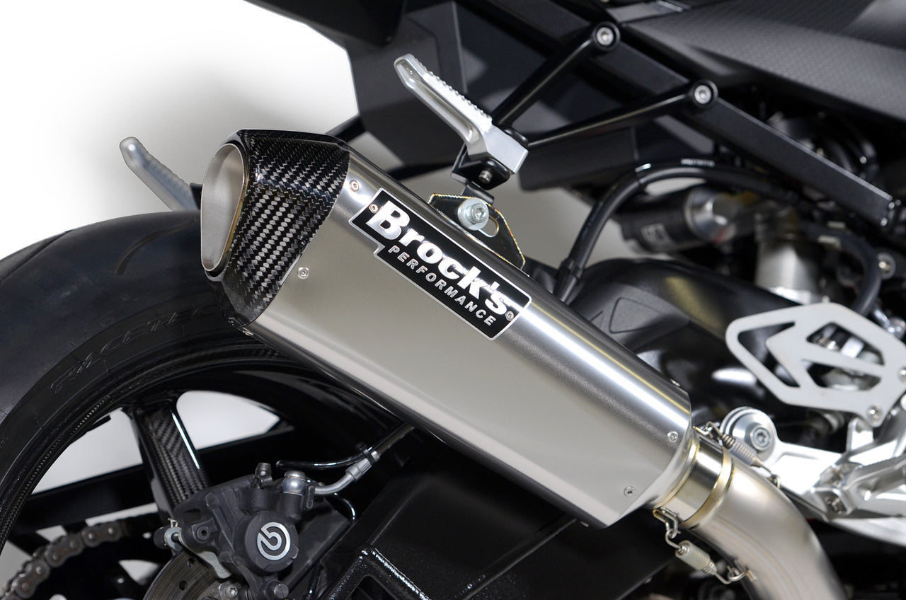 Brocks CT Single Full Exhaust System w/ 16" QuietKore Muffler for BMW S 1000 R
