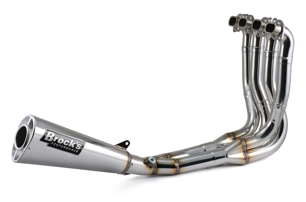 Brocks Alien Head 2 Full Exhaust System Polished 14" Muffler for Kawasaki Ninja H2