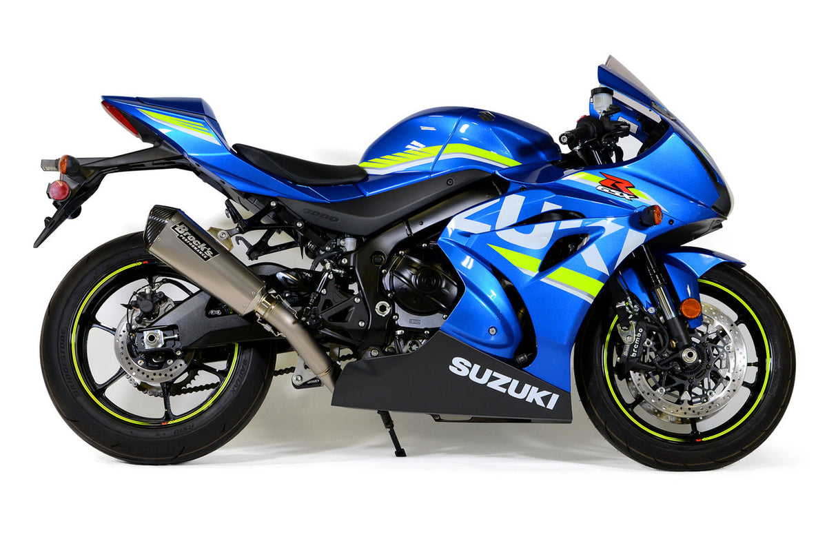 Brocks CT Single Full Exhaust System w/ 16" Muffler for Suzuki GSXR 1000