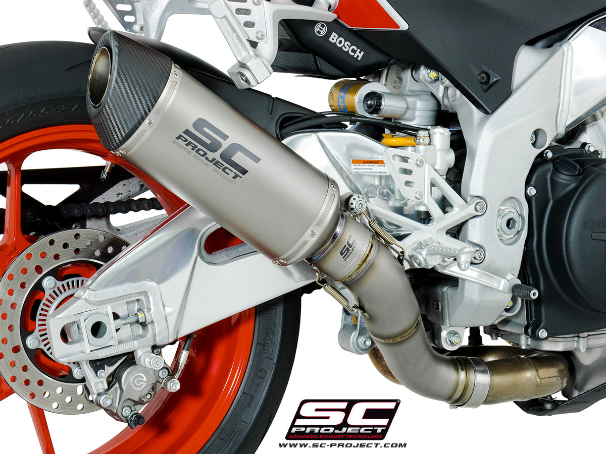SC Project Oval Slip-On Exhaust for Aprilia Tuono V4 1100 RR