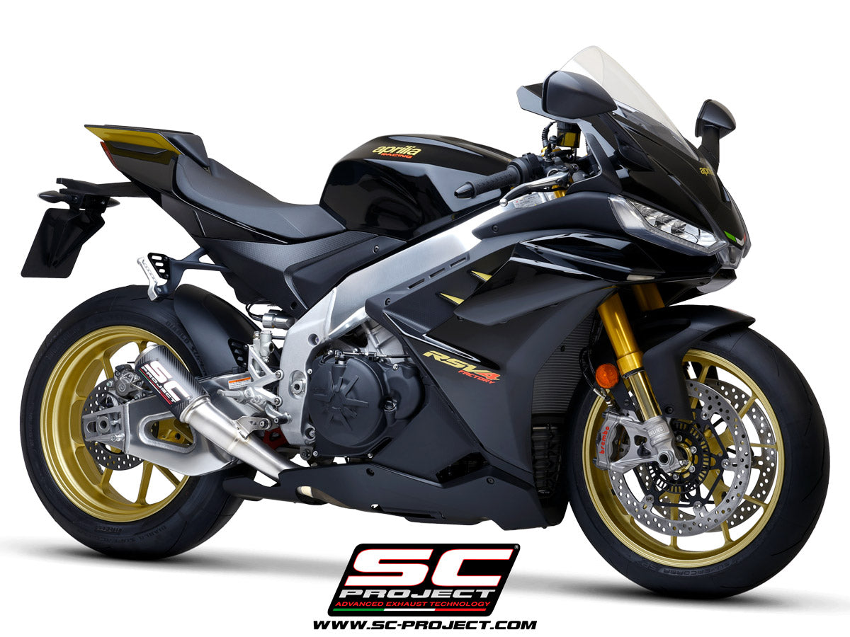 SC Project CR-T Low Position Slip-On Exhaust for Aprilia RSV4 2021-23