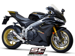 SC Project CR-T Low Position Slip-On Exhaust for Aprilia RSV4 2021-23