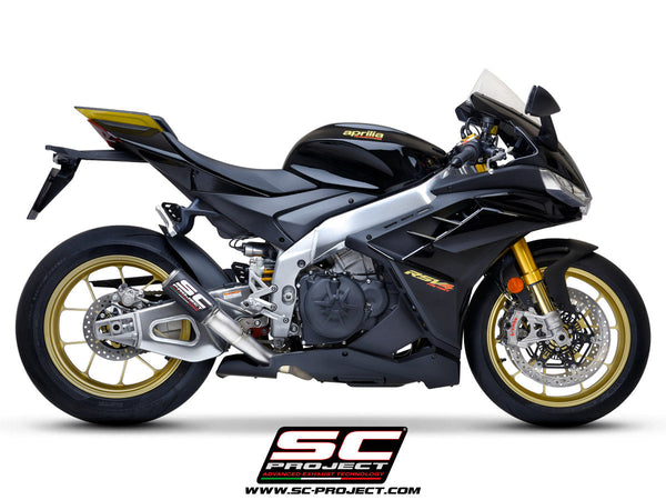 SC Project CR-T Low Position Slip-On Exhaust for Aprilia RSV4 2021-23