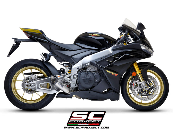 SC Project S1 Low Position Slip-On Exhaust for Aprilia RSV4 - 2021-23
