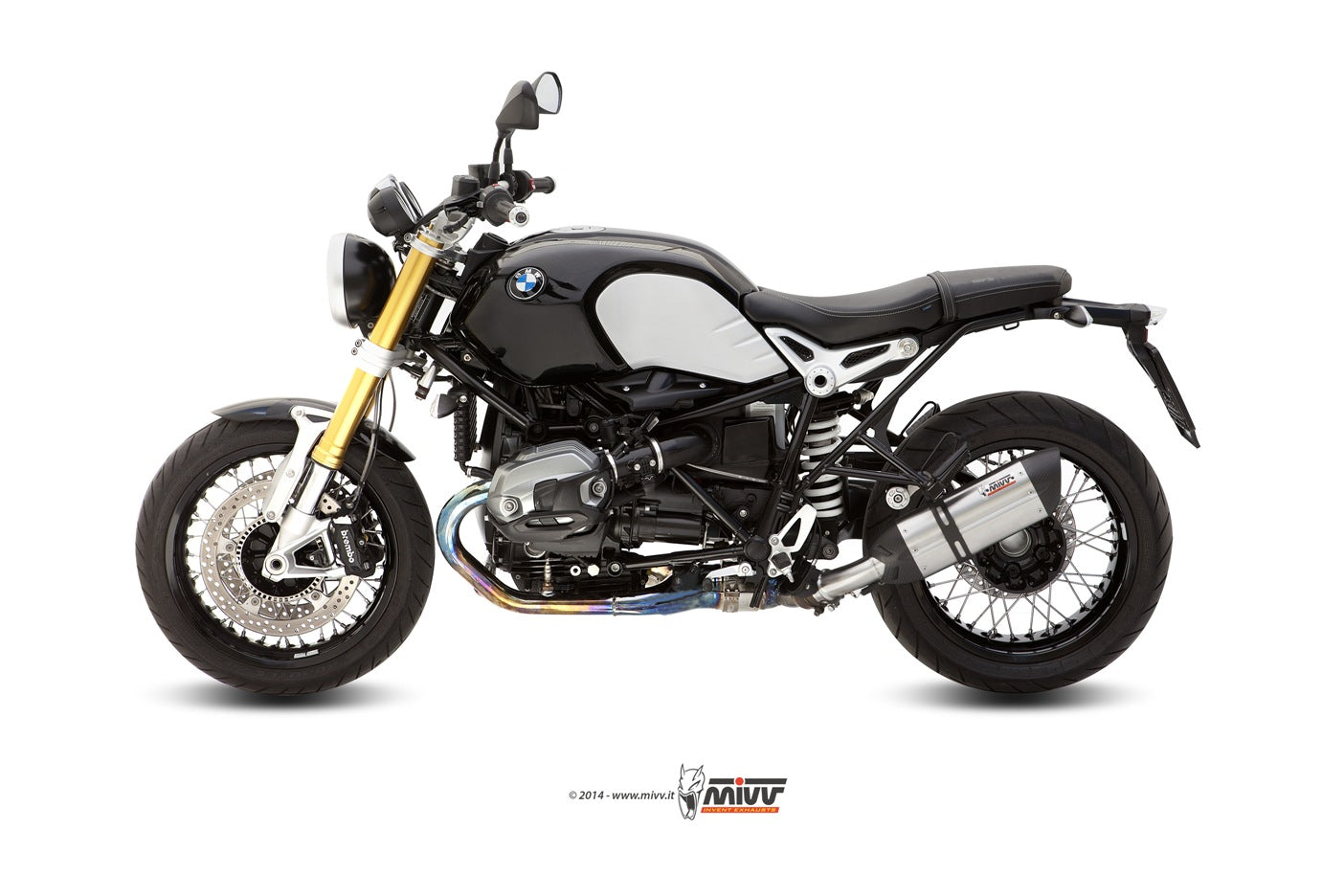 Mivv Sound Low Position Slip-On Exhaust for BMW R NineT 2014-22