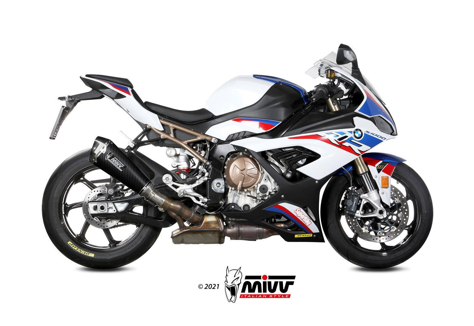 Mivv Delta Race Carbon Slip-On Exhaust for BMW S1000RR 2019-22
