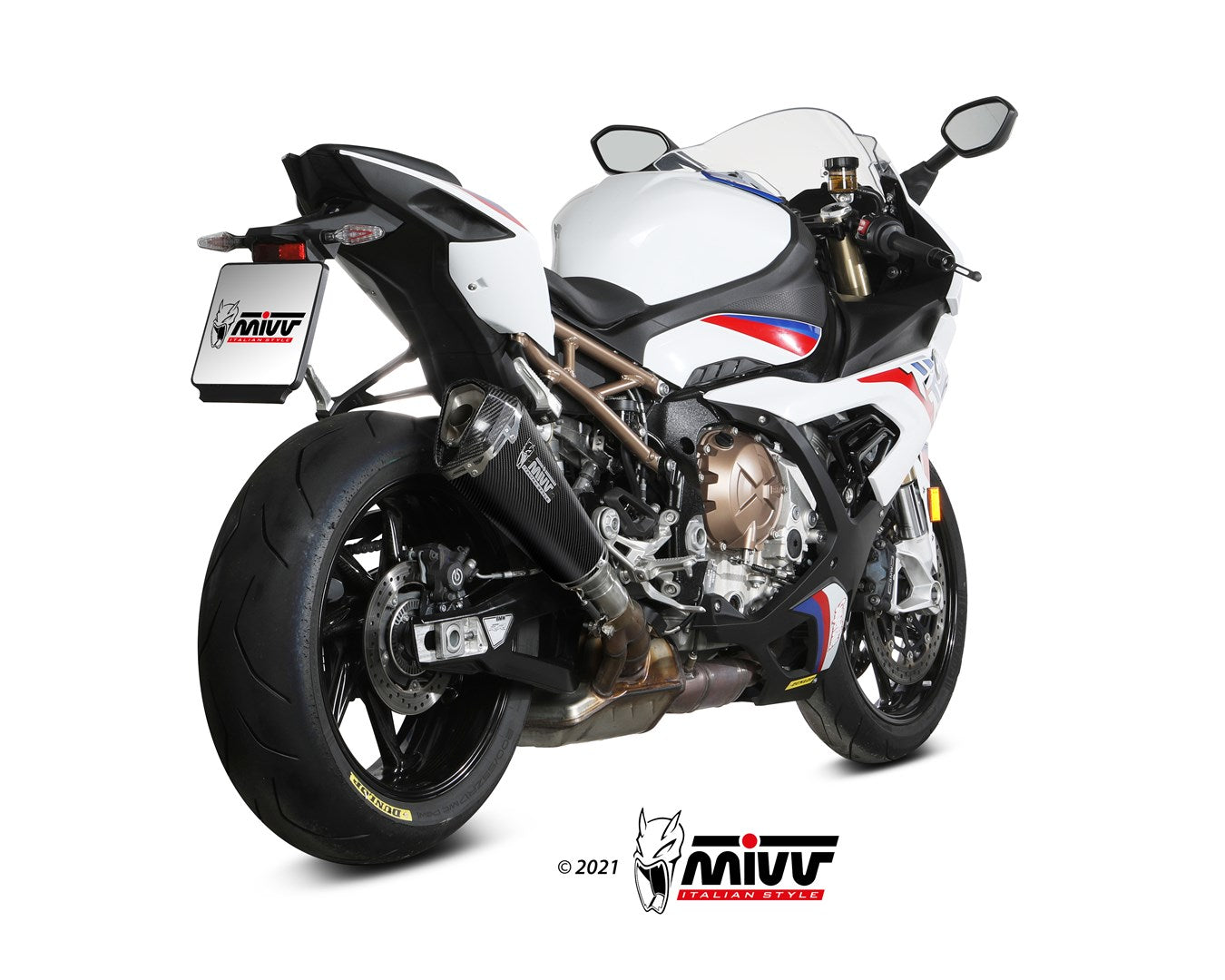 Mivv Delta Race Carbon Slip-On Exhaust for BMW S1000RR 2019-22