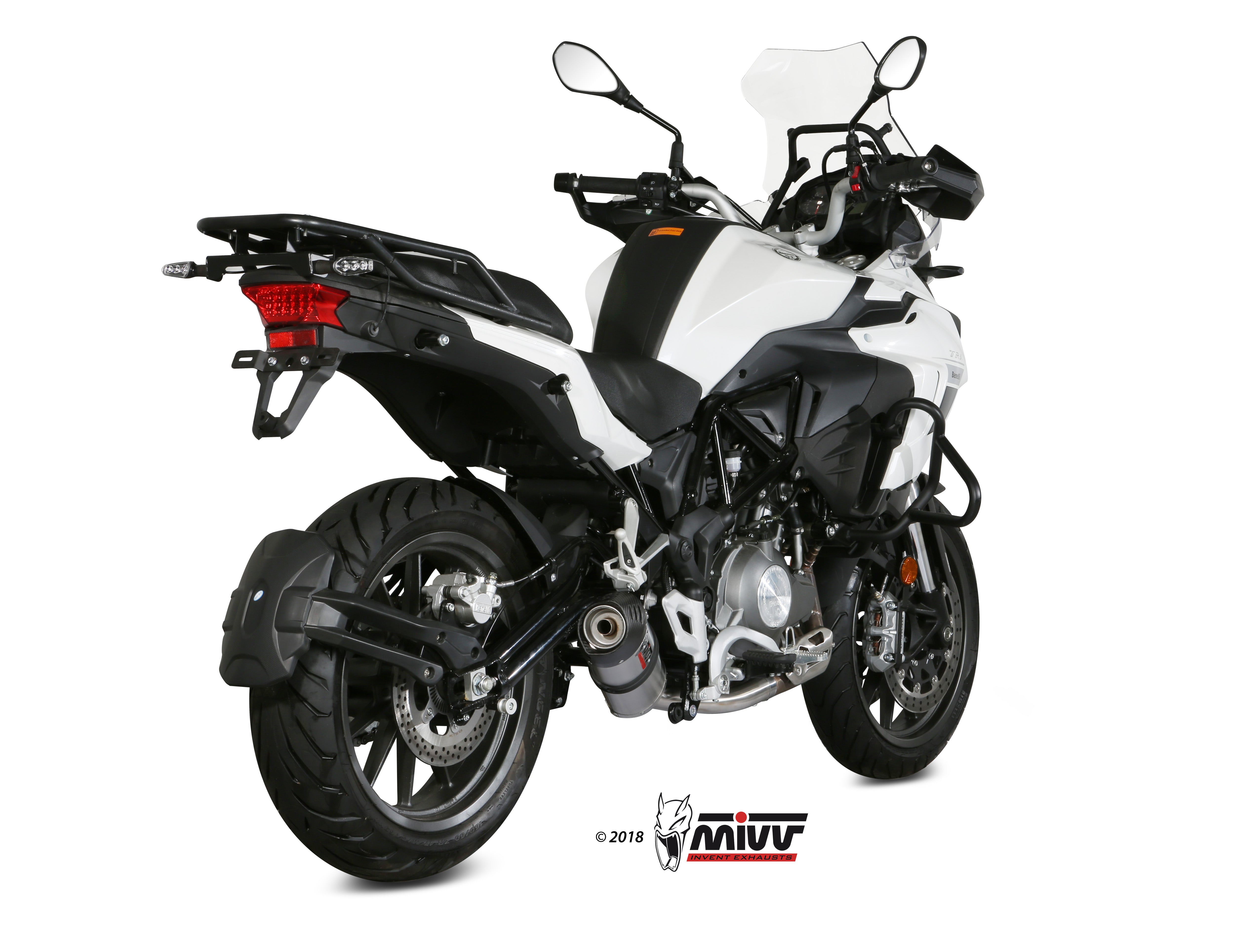 Mivv Oval Slip-On Exhaust for Benelli TRK 502