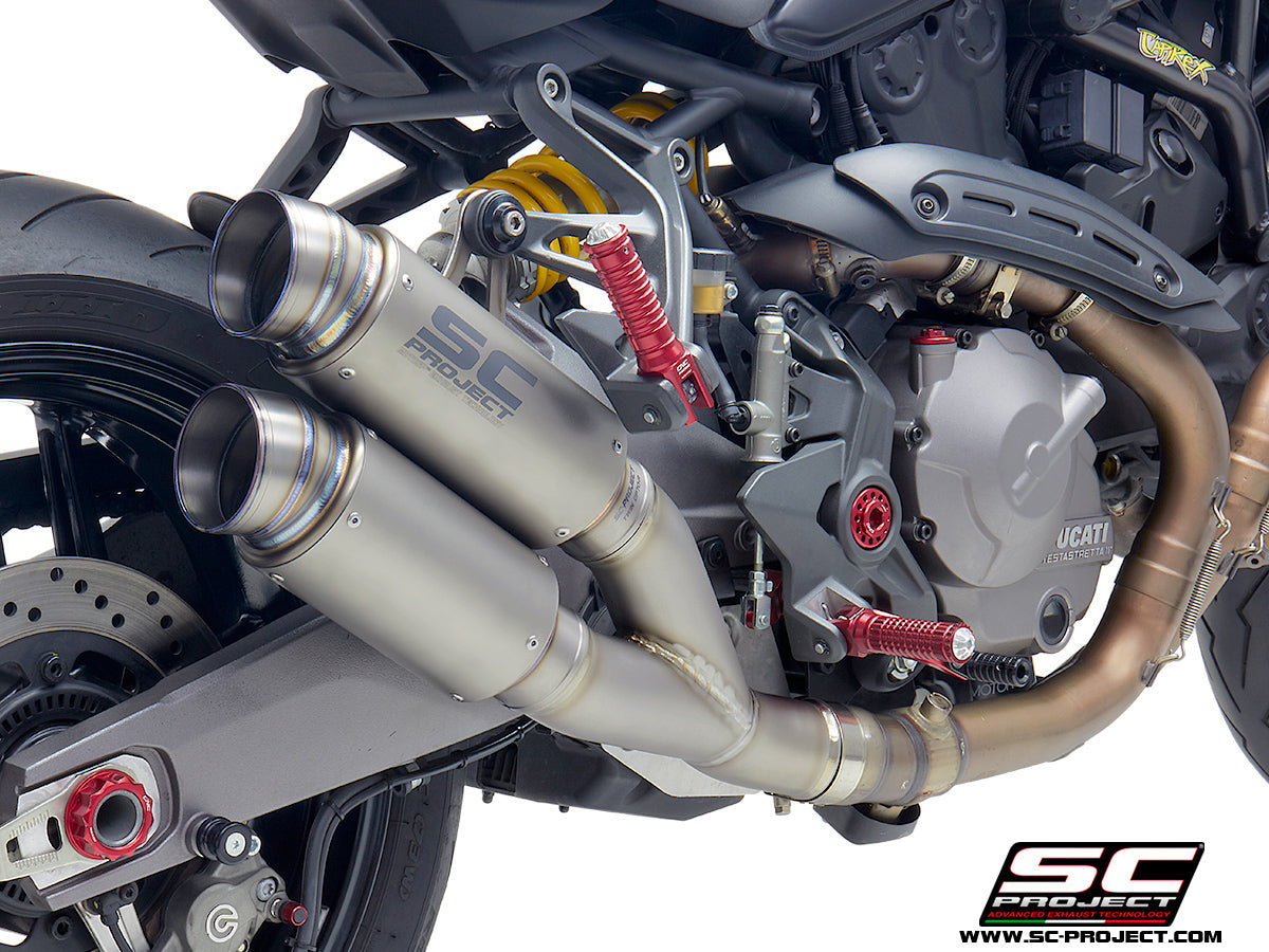 SC Project Twin GP70-R Slip-On Exhaust for Ducati Monster 821 2018-21