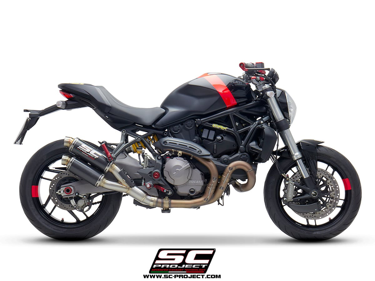 SC Project Twin GP Slip-On Exhaust for Ducati Monster 821 2018-21