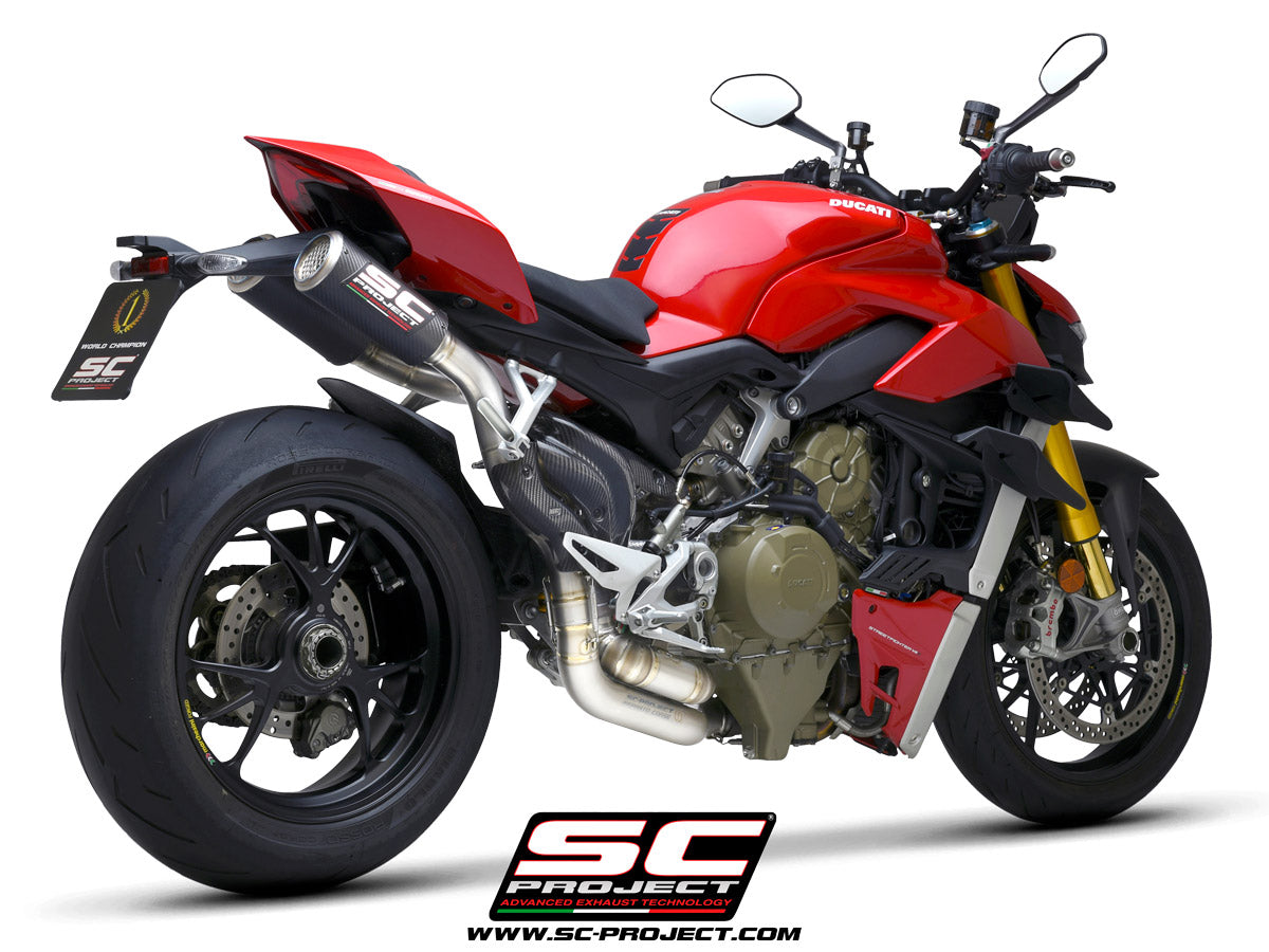 SC Project CR-T M2 2-1-2 Half Exhaust System for Ducati Streetfighter V4 2020