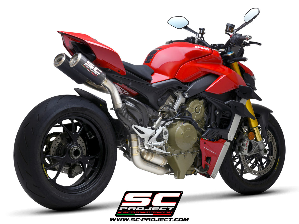 SC Project CR-T M2 2-1-2 Half Exhaust System for Ducati Streetfighter V4 2020