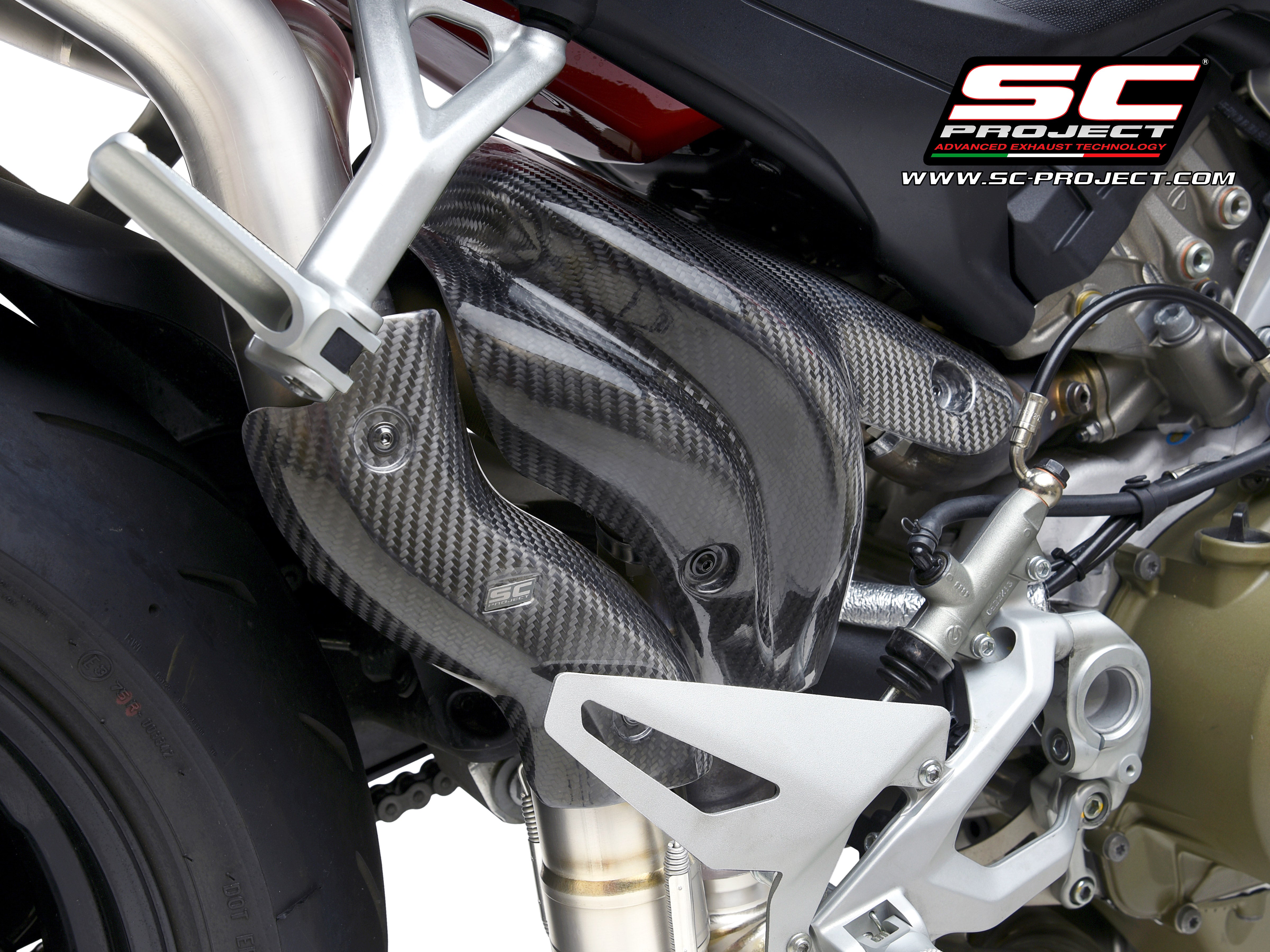 SC Project CR-T M2 2-1-2 Half Exhaust System for Ducati Streetfighter V4 2020