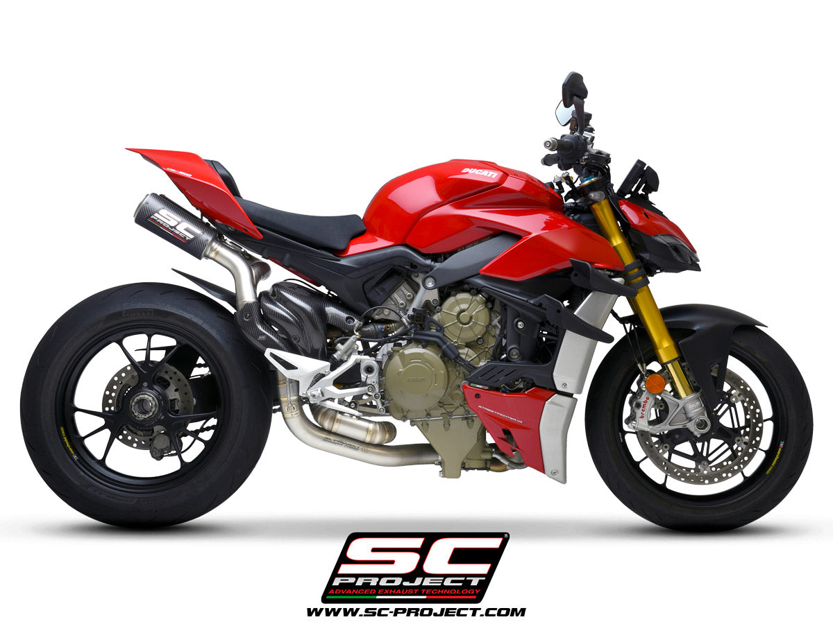 SC Project CR-T M2 2-1-2 Half Exhaust System for Ducati Streetfighter V4 2020