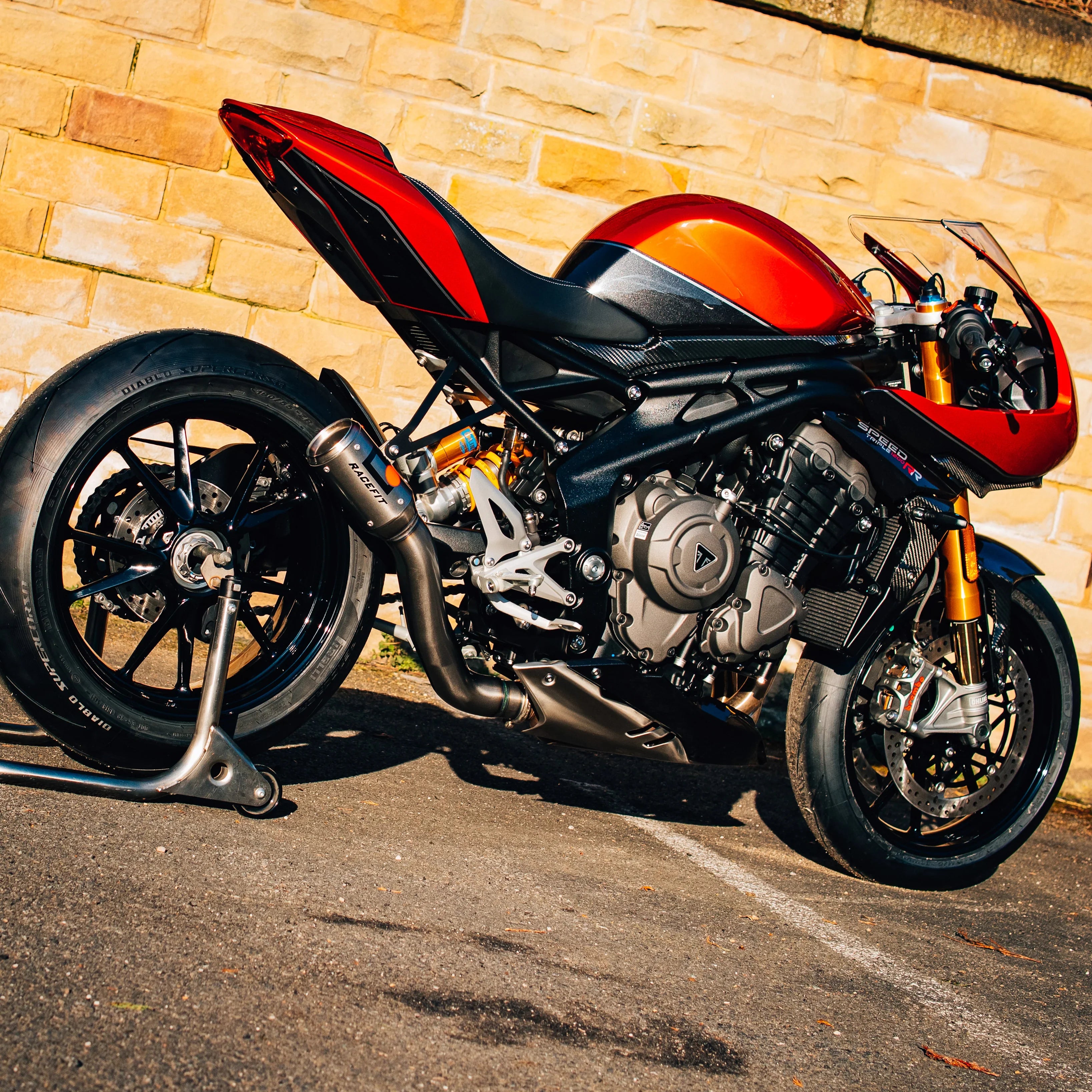 Racefit Growler-X Slip-On Exhaust for Triumph Speed Triple 1200 RS